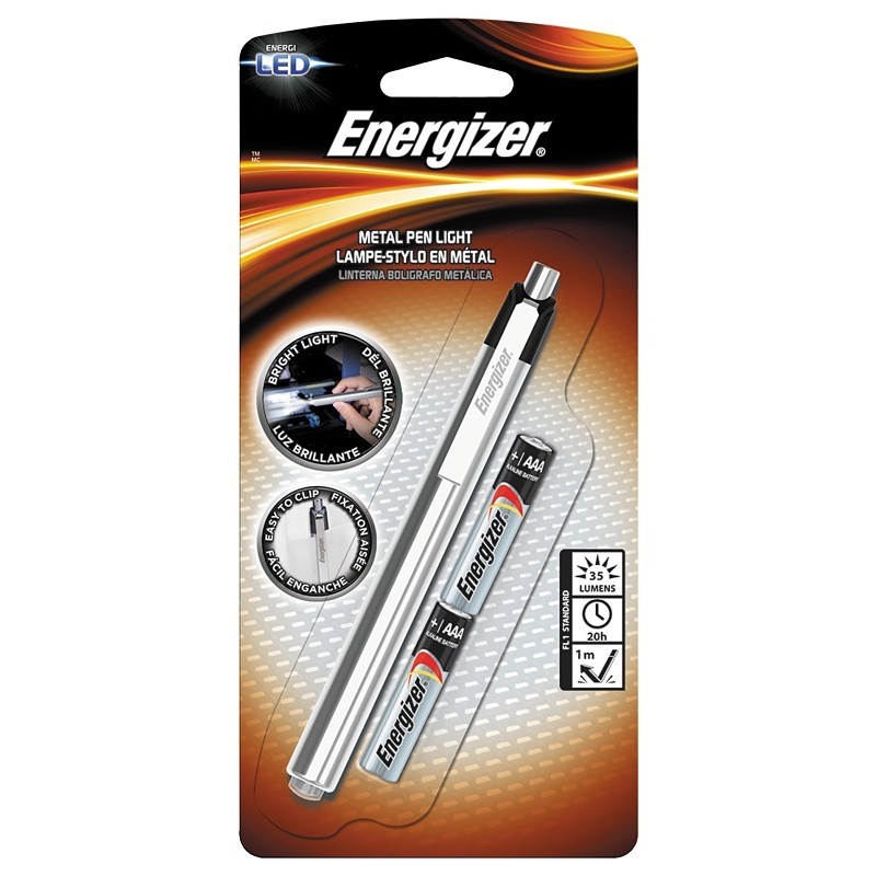 Energizer PLED23AEH LED Penlight, AAA Battery, 11 Lumens Lumens, 27 m Beam Dista