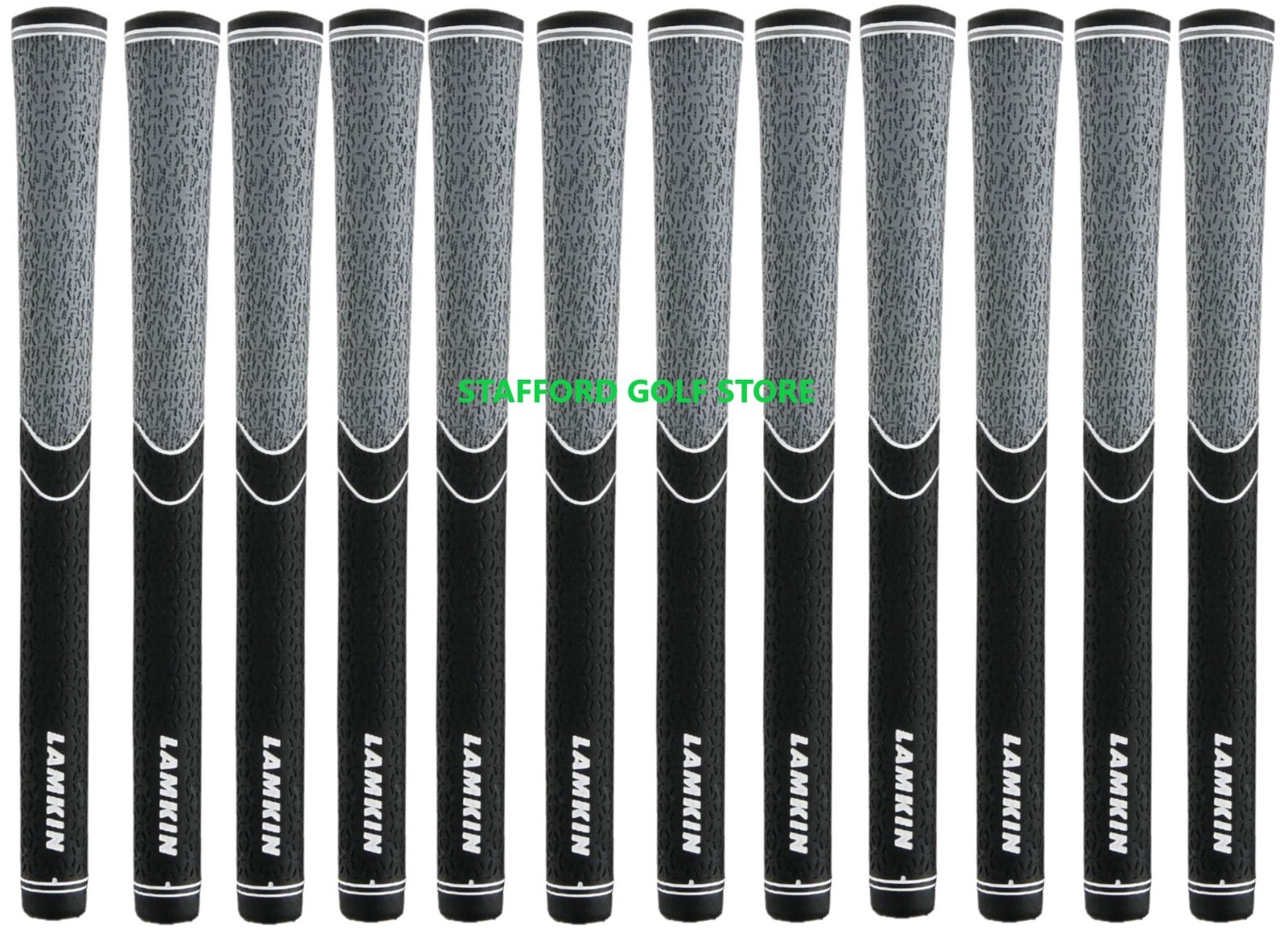 LAMKIN ST+2 HYBRID GOLF GRIP STANDARD 60 ROUND 53G TACKY FEEL 12 GRIPS SET