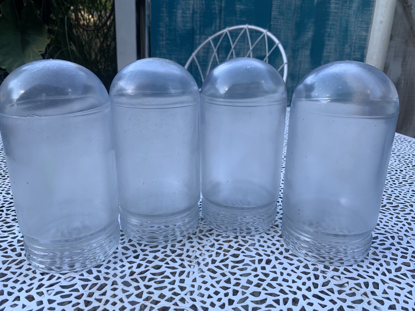 Set Of 4 Globe Bulb Cover for Walk-in, Kitchen Hood Shatter Resisttand Glass