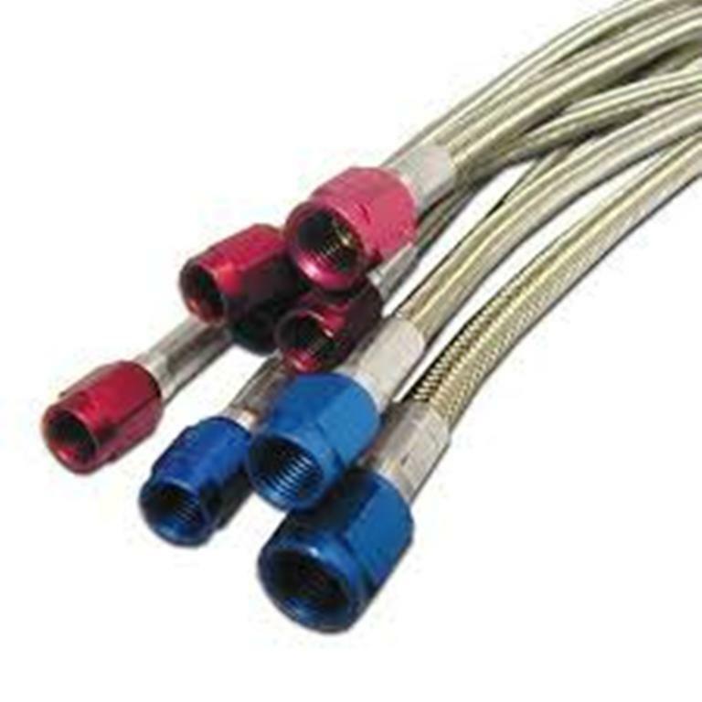 10018 15050NOS NX NOS NITROUS EXPRESS OXIDE DRAGBIKE -3 BRAIDED STEEL LINE 18"