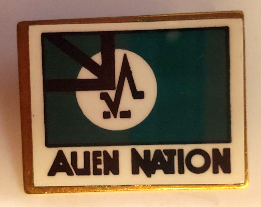 Vintage Alien Nation TV Series Logo   1.25"  Enamel Metal Pin