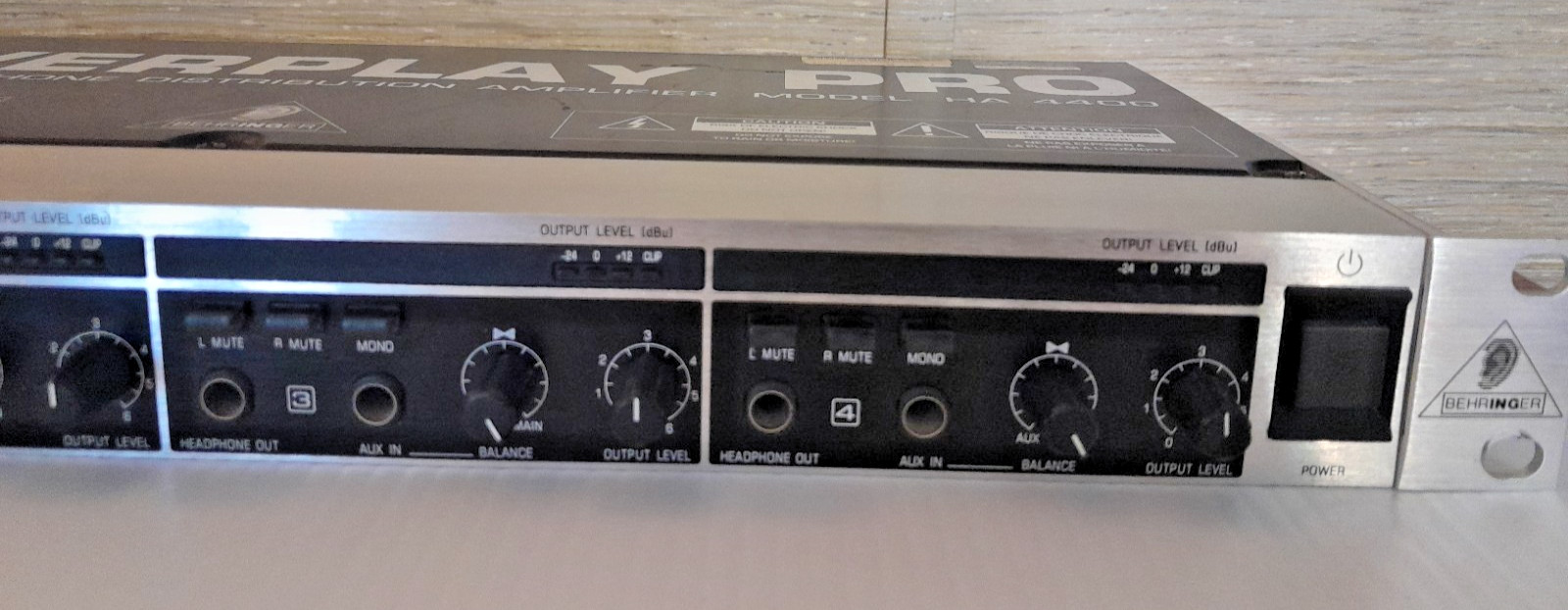 Behringer HA4400 4 Ch. Headphone Amp, Working Pull, Partly Tested, but READ