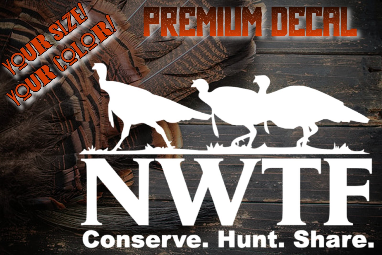 NWTF LOGO National Wild Turkey Federation Pro 2a Hunting NRA Vinyl Decal Sticker