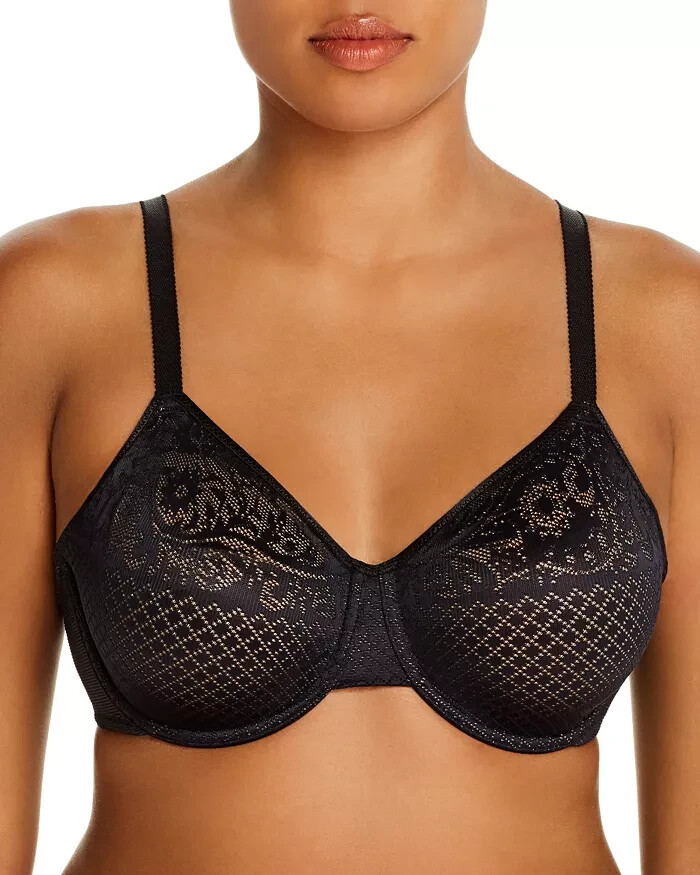 Wacoal Visual Effects Minimizer Bra 857210 30G Black NEW w/ Tags