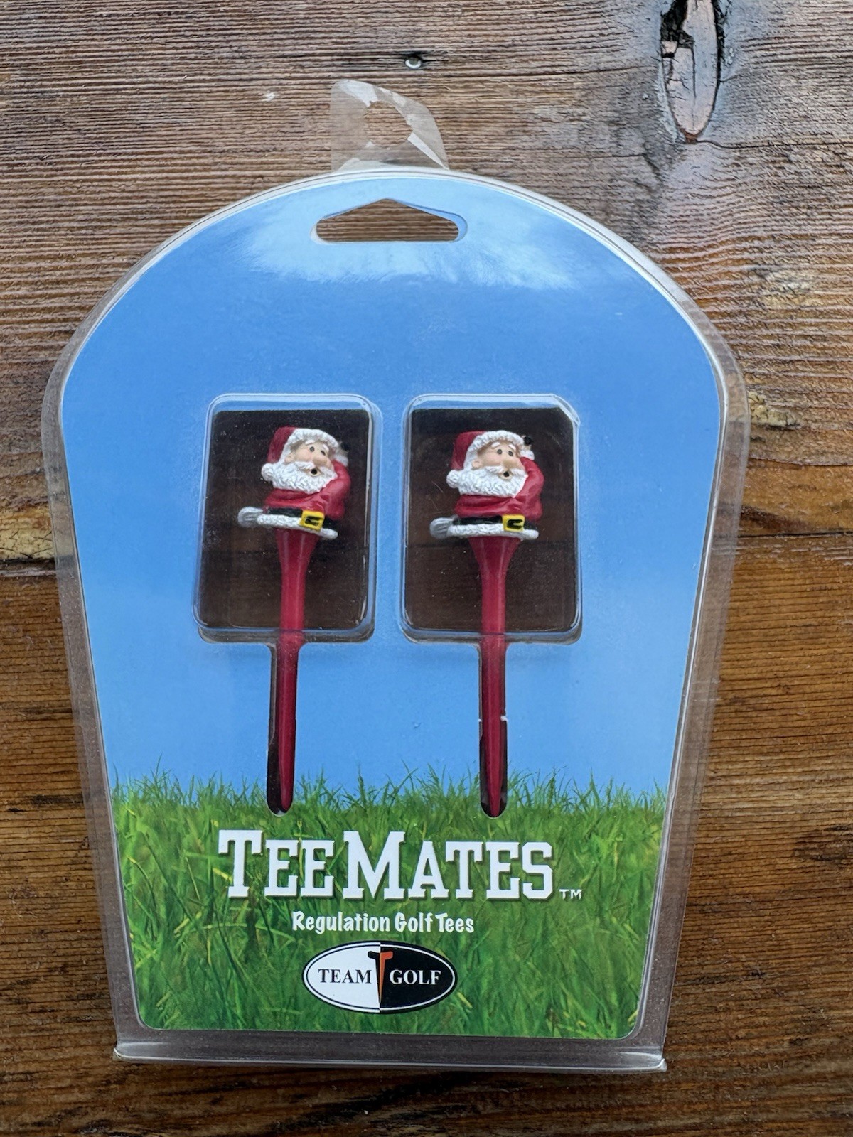Team Golf TeeMates Regulation Golf Tees w/ 3D Santa Mascot Design New