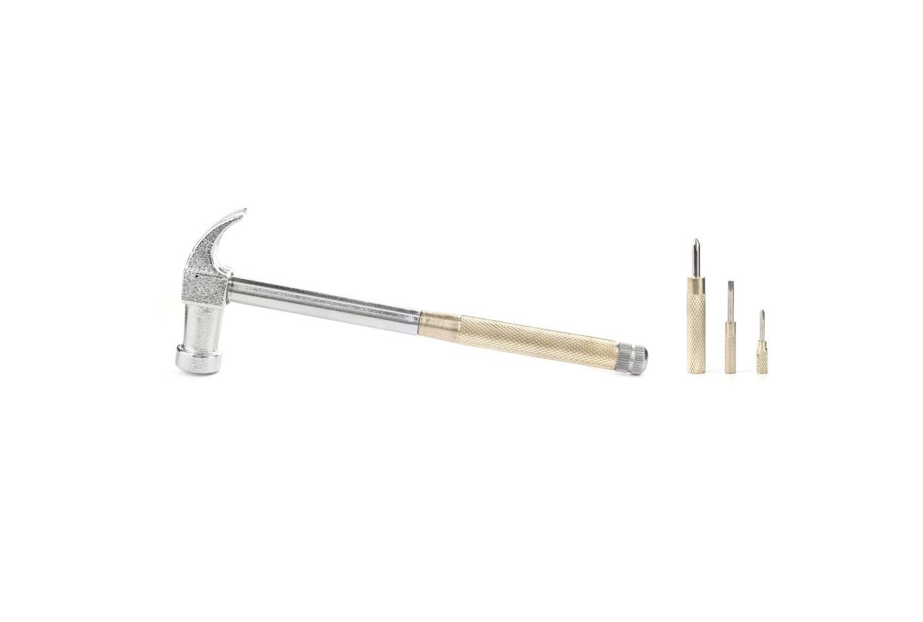 Multi Tool Handy Hammer with 6in1 Screwdriver Set Household Tool Kit