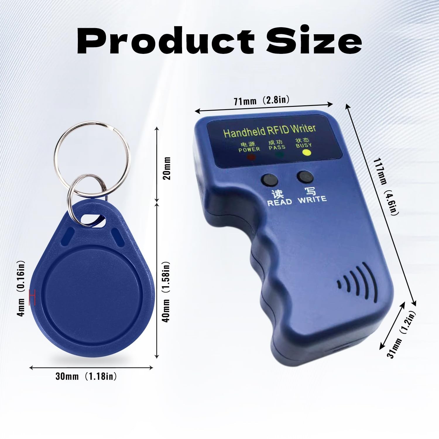 Handheld Copier RFID Reader Rewriter Smart ID Card Duplicator 125KHz Intellig...