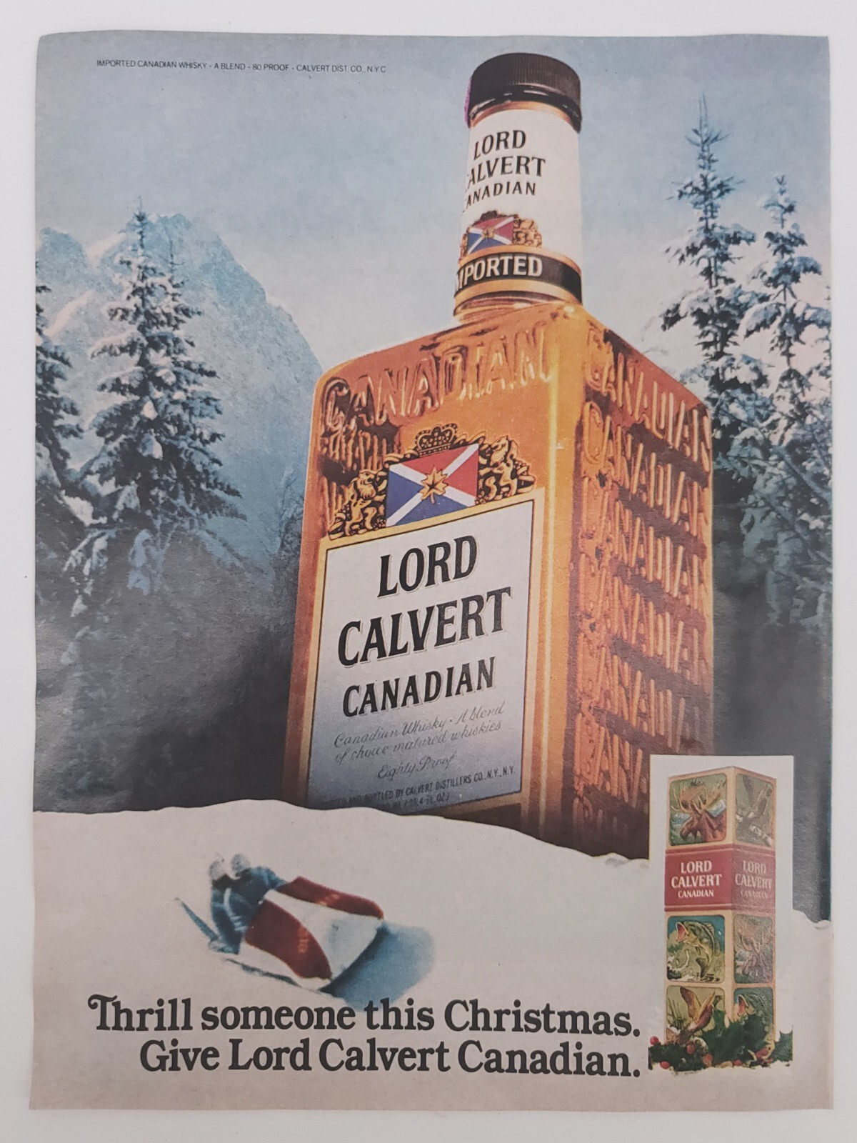 1980-81 Vintage Magazine Print Ad Lord Calvert Canadian Whisky Thrill Someone