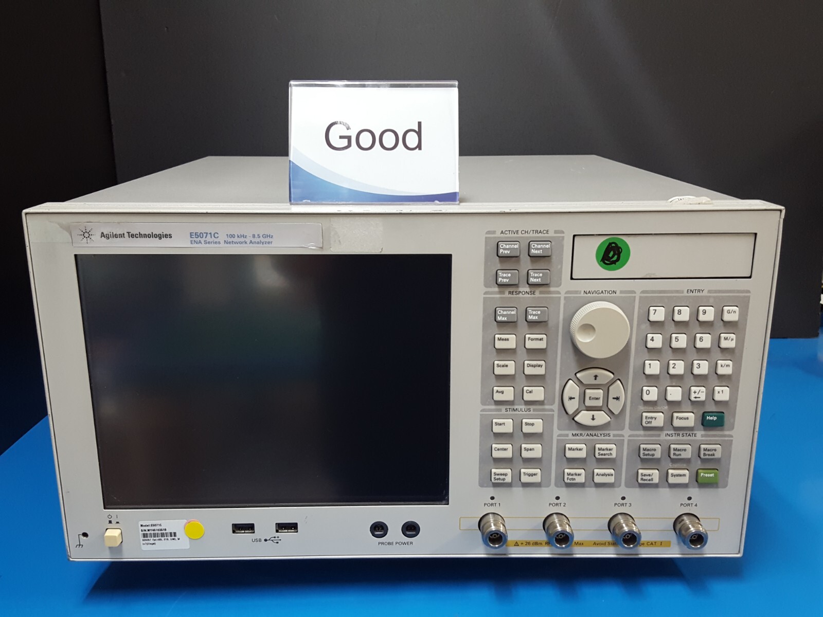 Keysight E5071C: Network Analyzer, 100kHz~8.5Ghz, W/Opt. 485, 019, UNQ  (3519)
