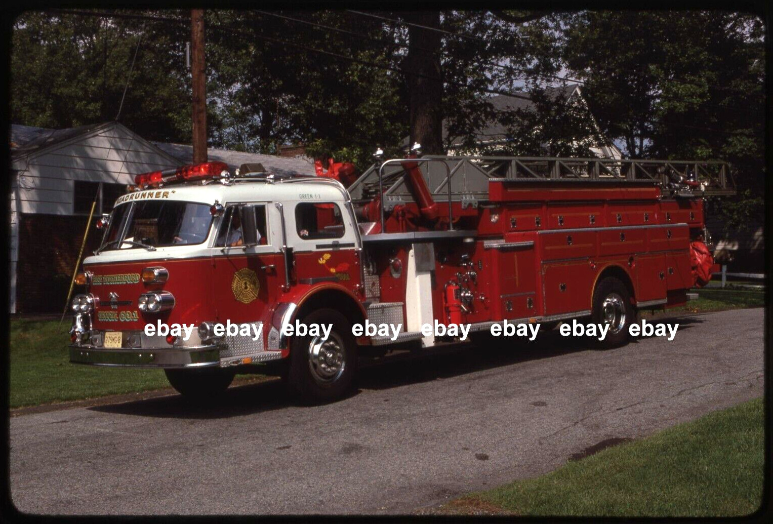 East Rutherford NJ 1972 American La France 100' Aerial Fire Apparatus Slide