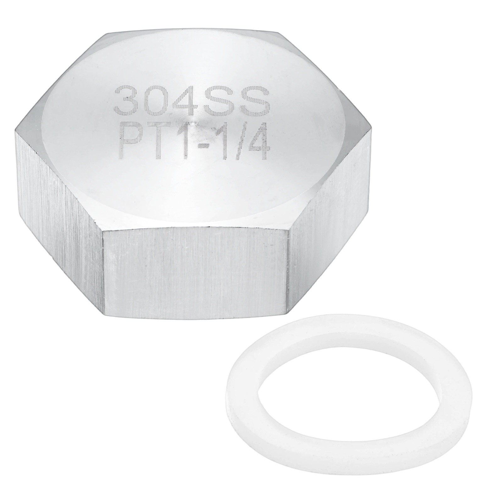 1-Pack Hex End Cap, 1-1/4 Inch PT Female Thread Pipe Fitting