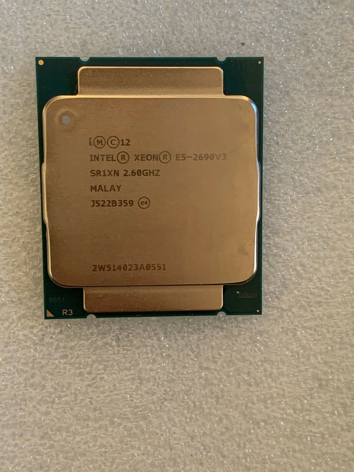 Intel Xeon E5-2690 V3 2.6Ghz 12-Core 30M 9.6GT/s SR1XN LGA2011-3 CPU Processor