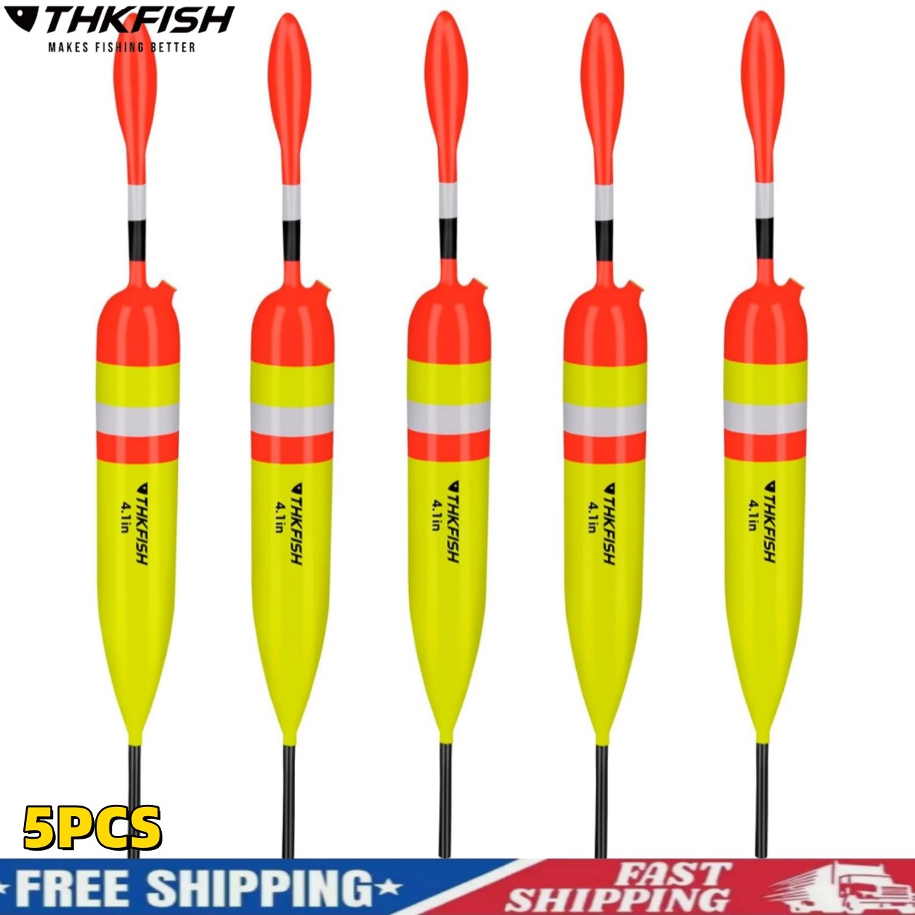 5pcs Fishing Float Slip Bobber Wood Fishing Stick Slip Balsa Bobber Trout Bass