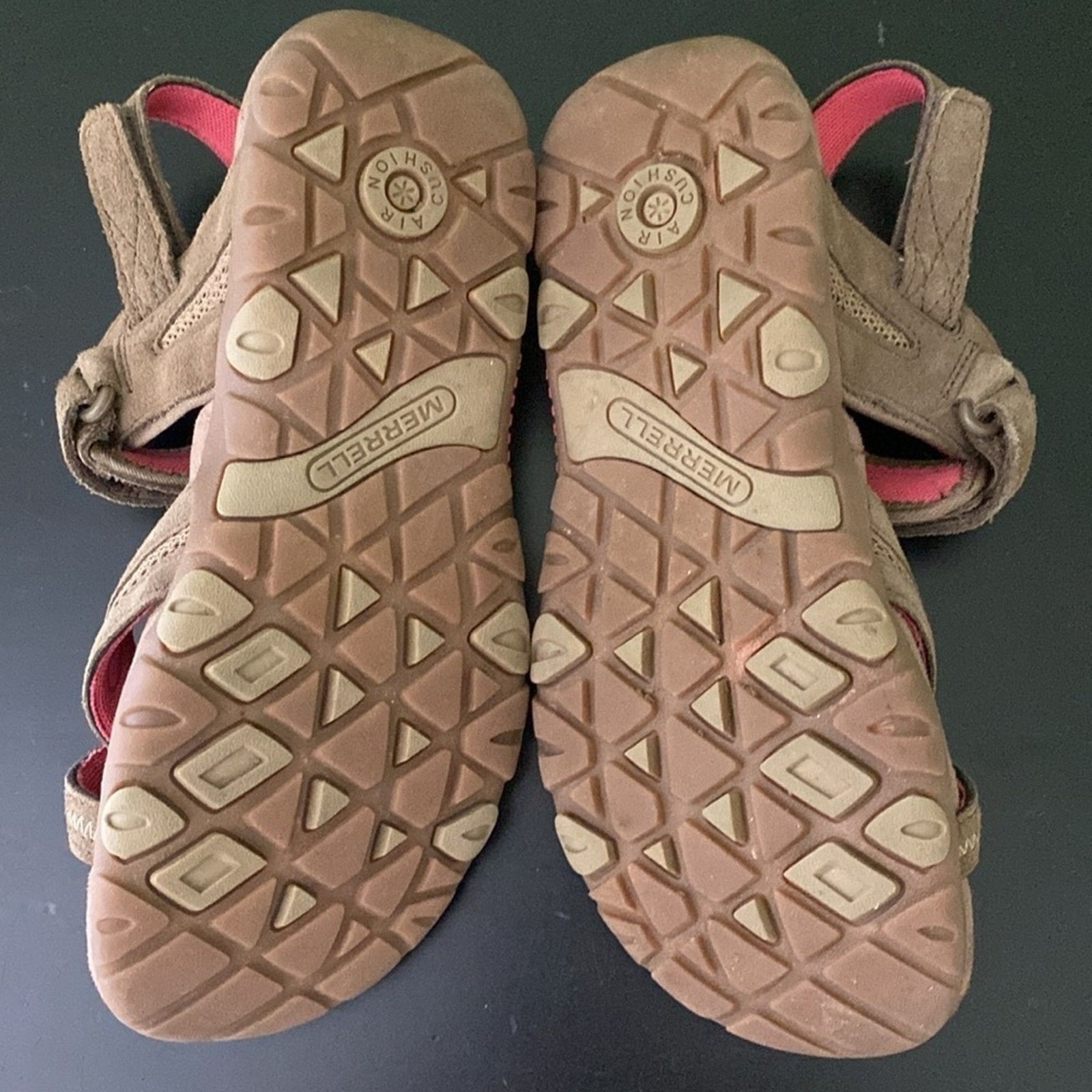Merrell Kangaroo Ankle Strap Toe Loop Leather Performance Sandals Brown Size 6