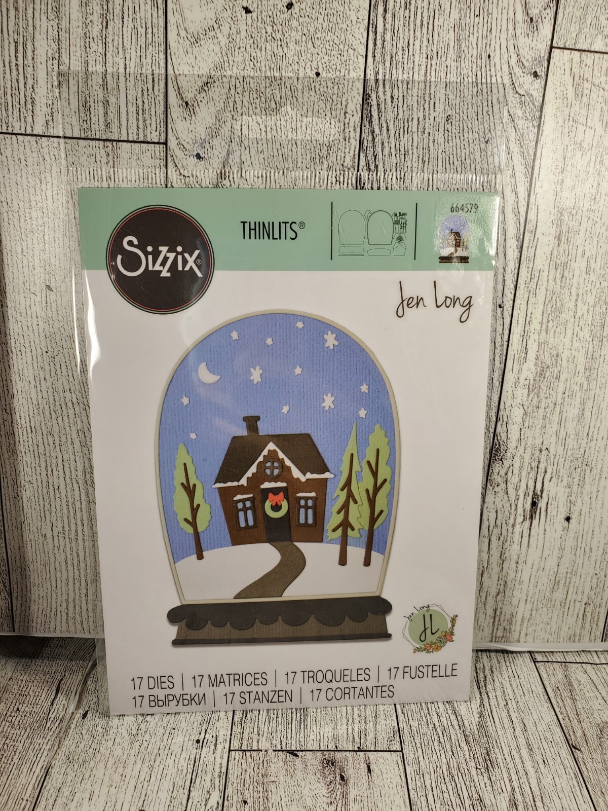 SI1 Sizzix Thinlits Jen Long Christmas Bell Jar Diorama 17 pc die set new