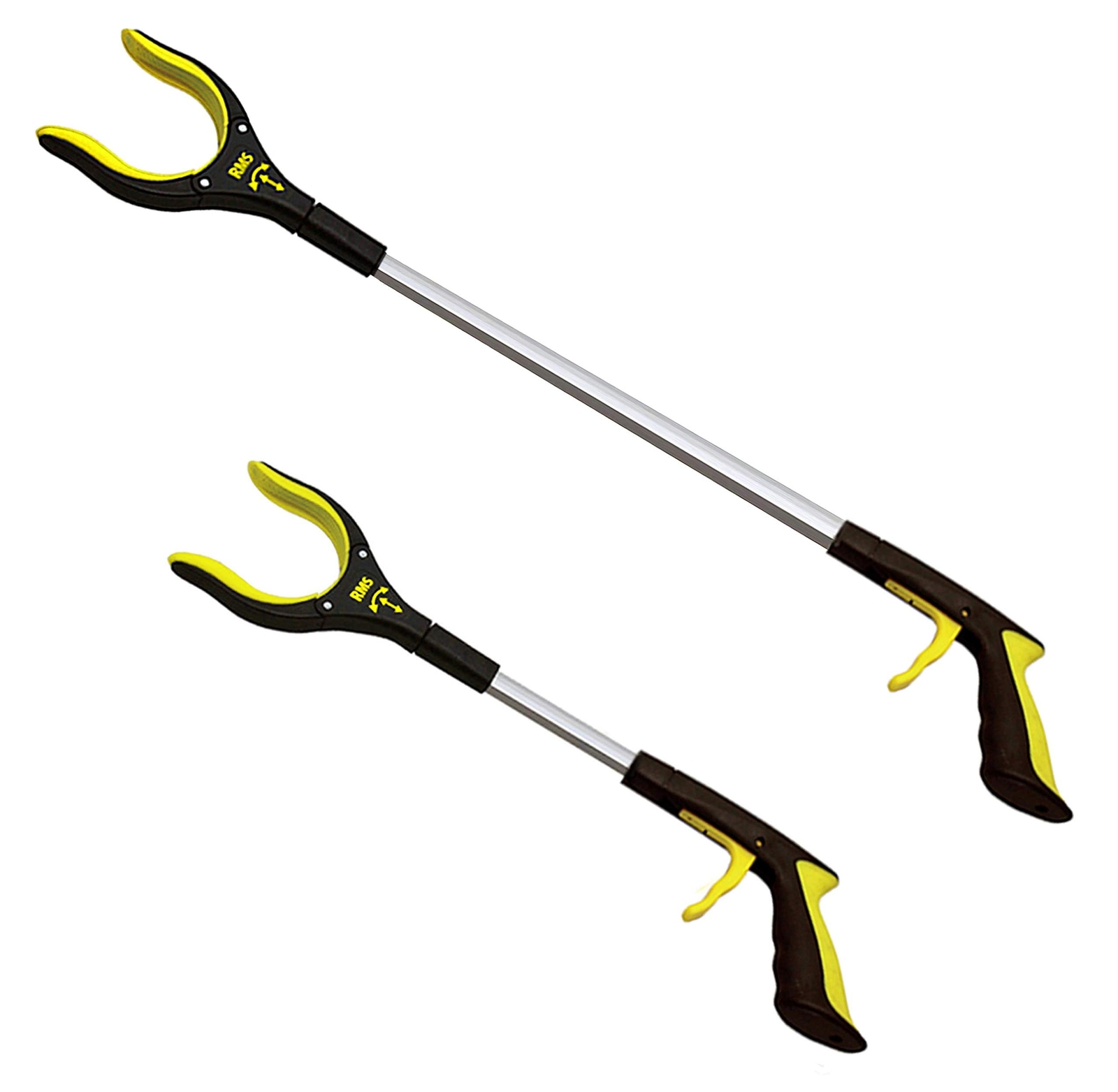 RMS 2-Pack 32 Inch and 19 Inch Grabber Reacher with Rotating Jaw - Mobility A...