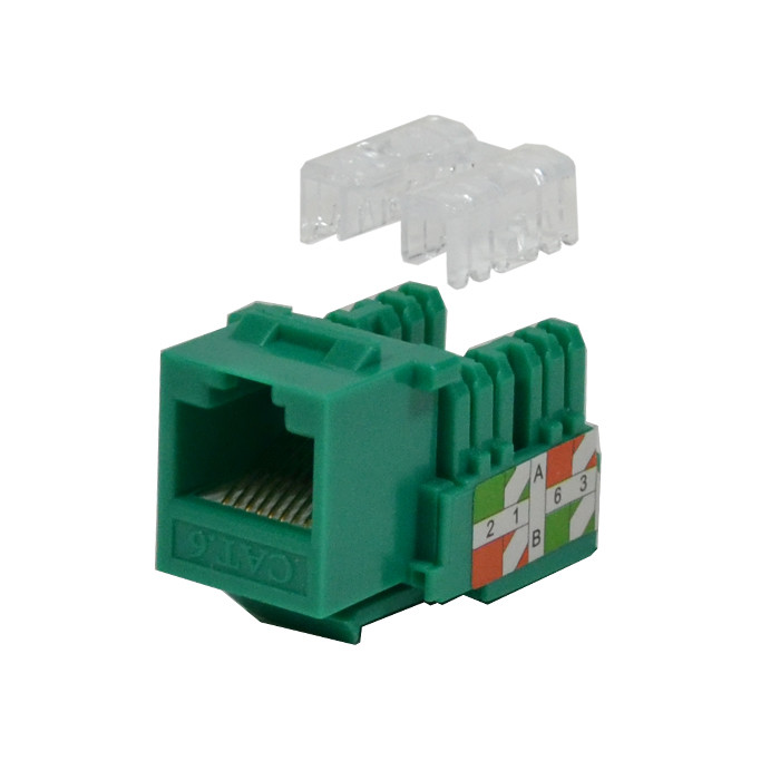 10 pack lot Keystone Jack Cat6 Green Network Ethernet 110 Punchdown 8P8C