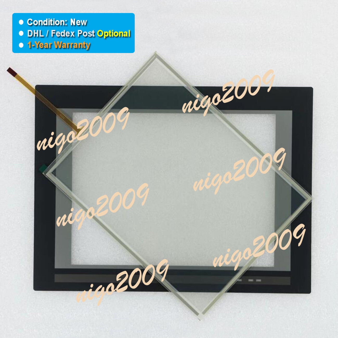 Fit for DELTA DOP-W105B Touch Screen Glass Panel Film Overlay 1-Year Warranty
