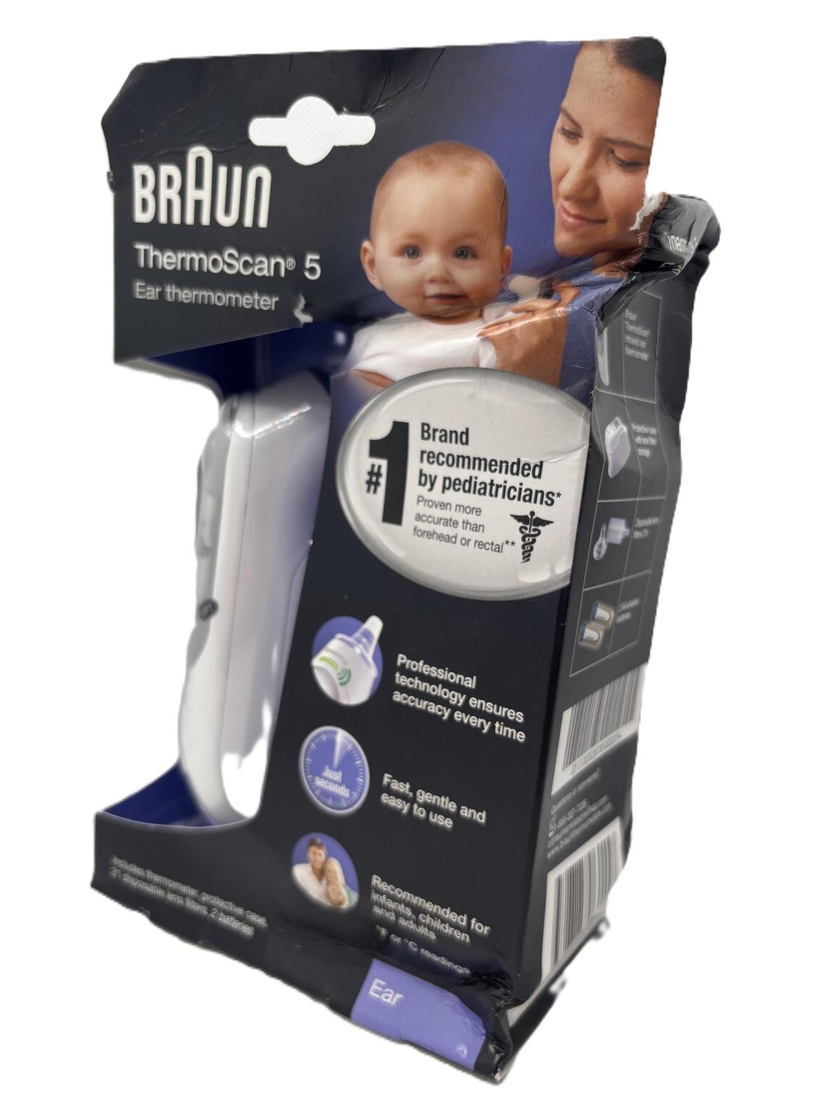 Braun ThermoScan 5 Ear Thermometer- 21 Lens Filters Included, All Ages SEE DESCR