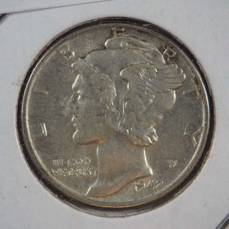 1942 P Mercury Dime with Full Bands (FB) Mint State (MS) (BU) - SKU 503USDM