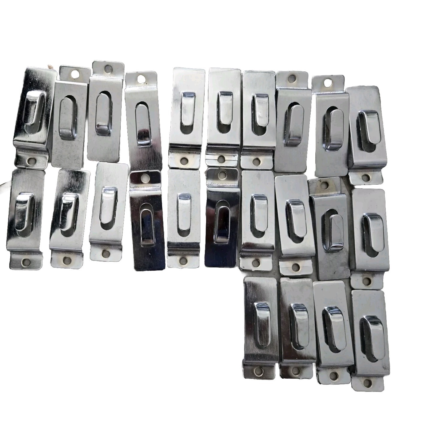 Lot Of 24 Slatwall Utility Notch Hooks Retail Picture Hook Metal Chrome