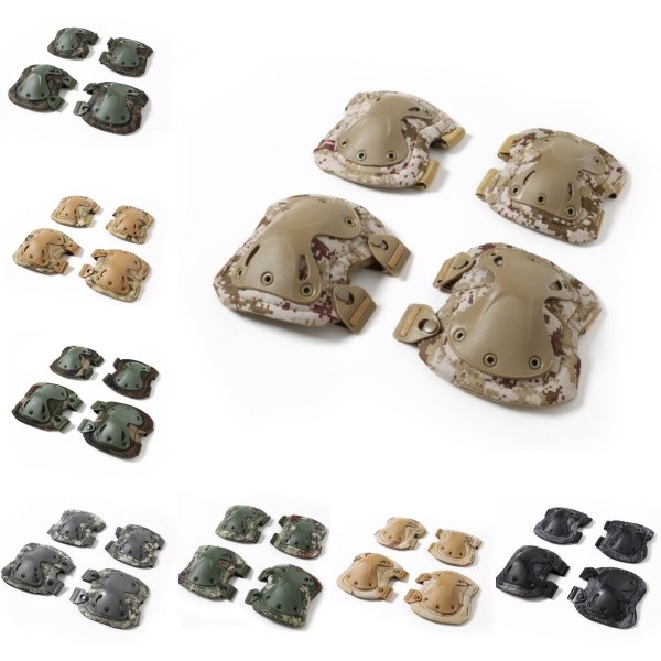 Elbow & Knee Pads Airsoft Sports Protection Tactical Military Army 4X Paintball