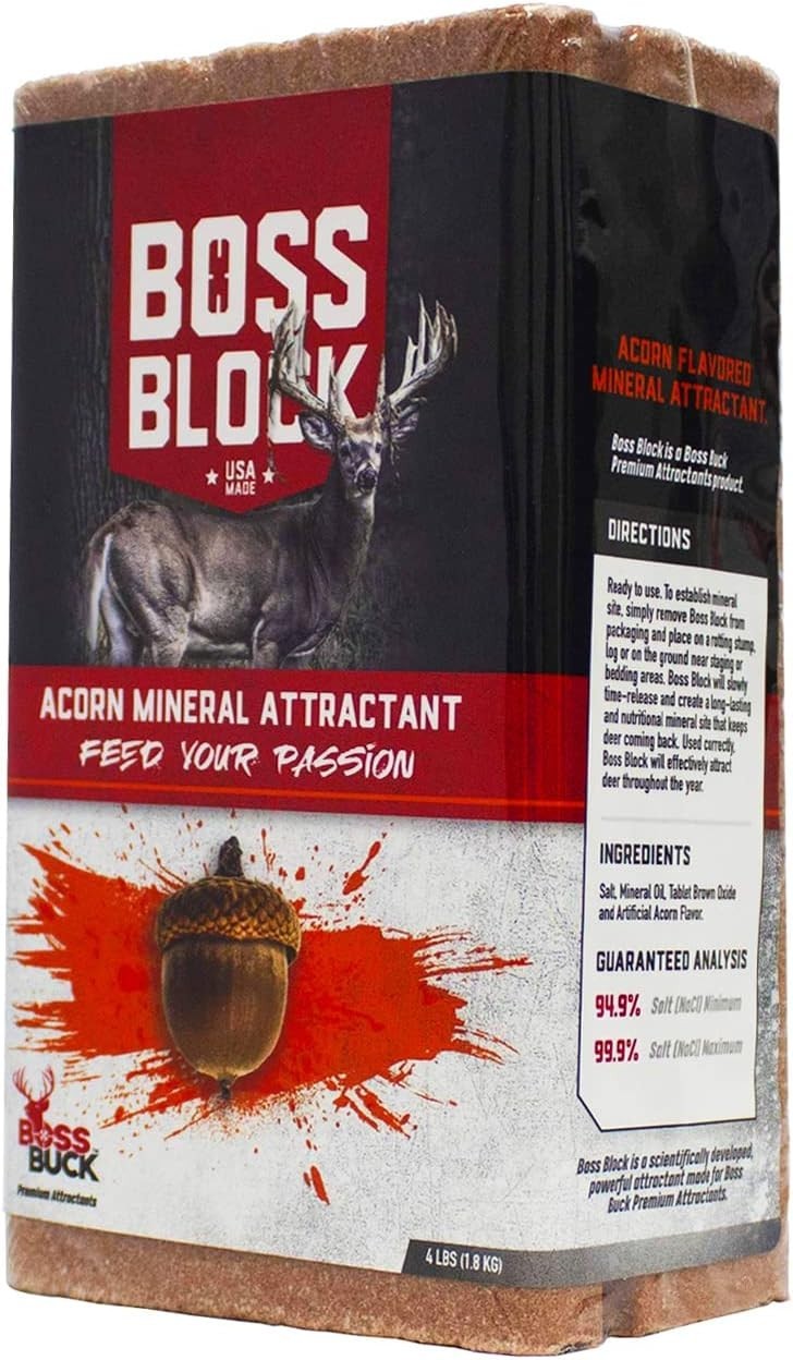 4lb Acorn Flavored Deer Mineral Block - Long-Lasting Attraction Solution