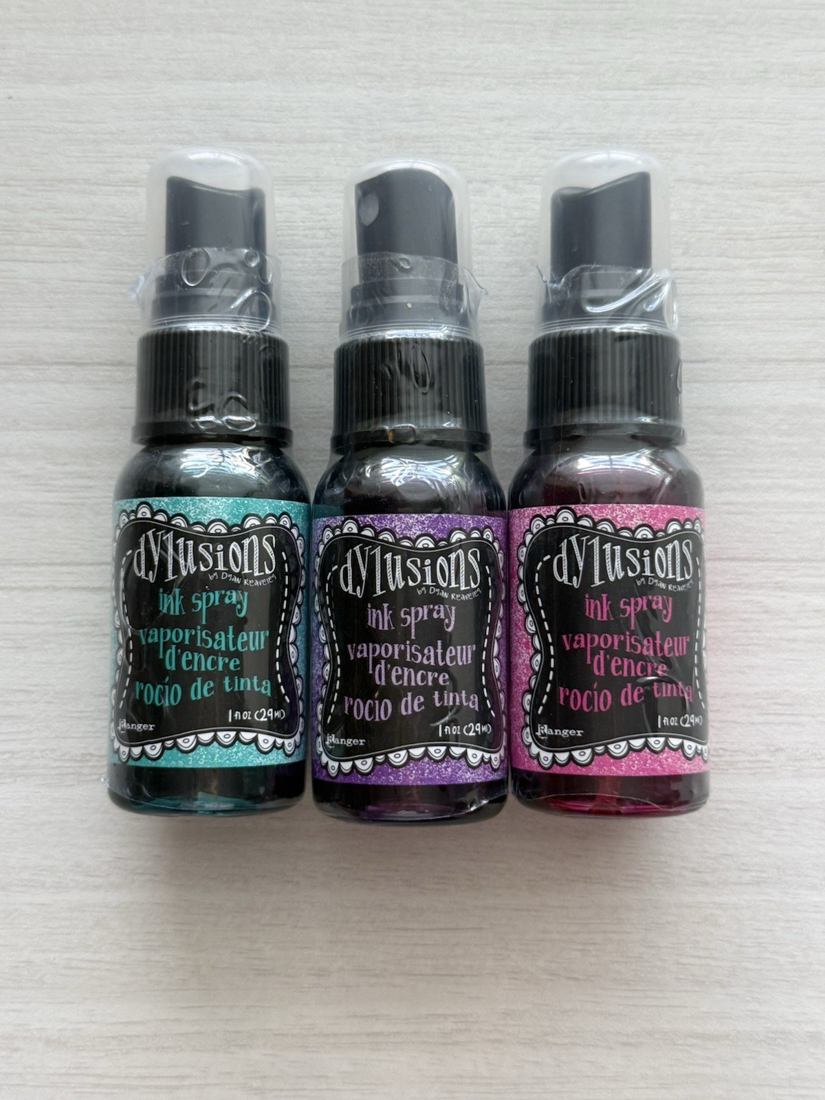 Ranger Dylusions Dyan Reaveley Ink Spray Set - Turquoise, Grape & Pink