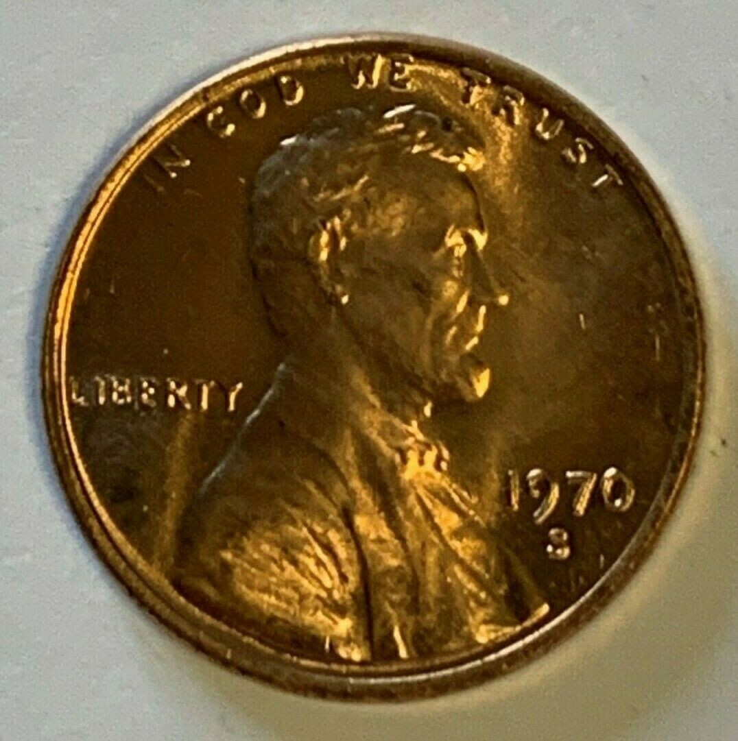 1970 S Lincoln Memorial Penny - UNC - Beautiful Red Tone. Combined Shipping.