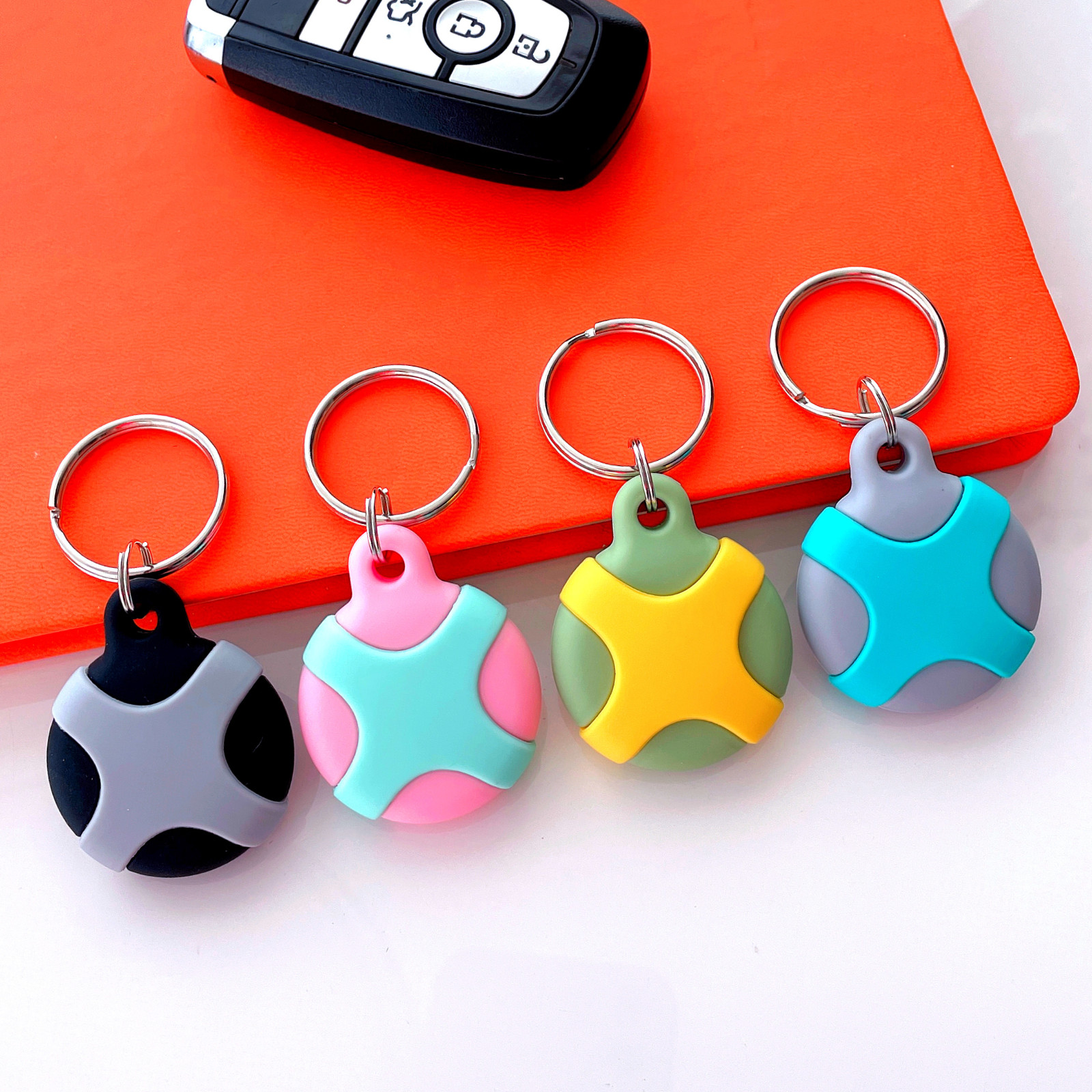 4-Pack CHABAEBAE Airtag Hidden Holders & Keychains, Air Tag Cases