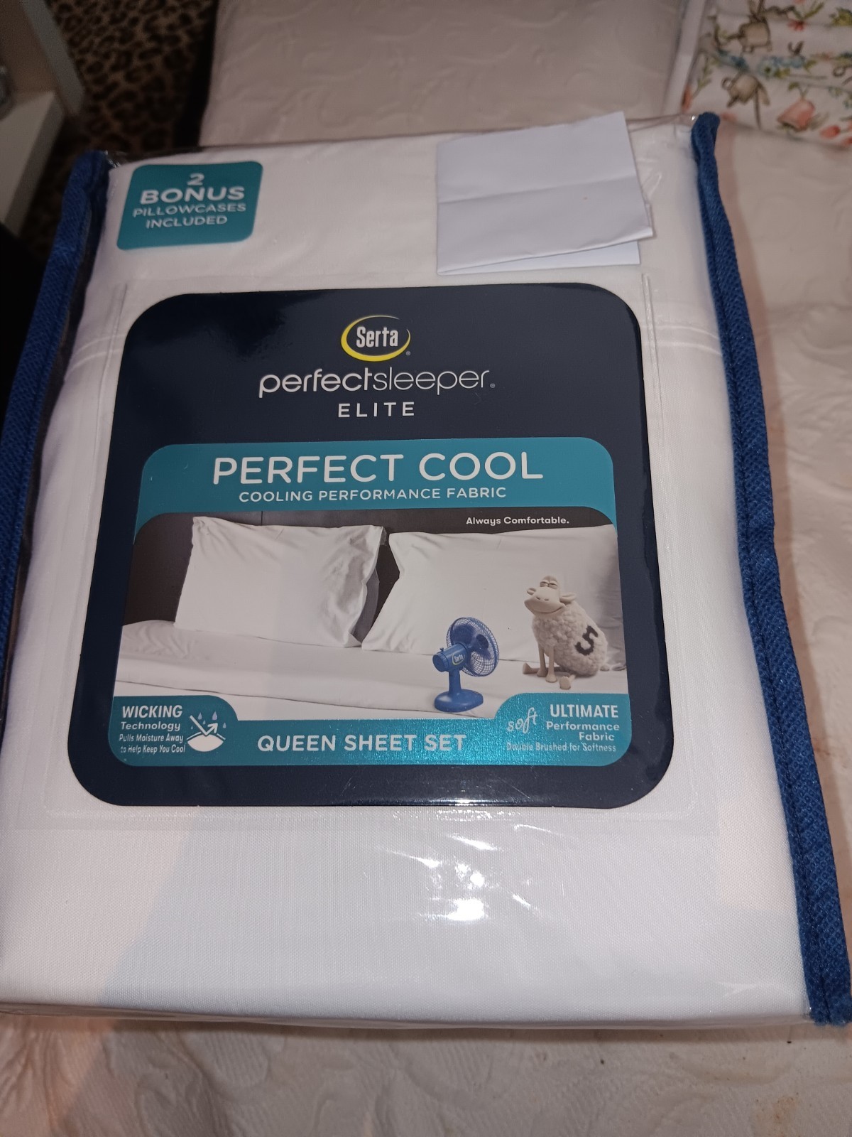 SERTA PERFECT SLEEPER SOFT WHITE 6 PIECE QUEEN COOLING SHEET SET 100% POLY NIP