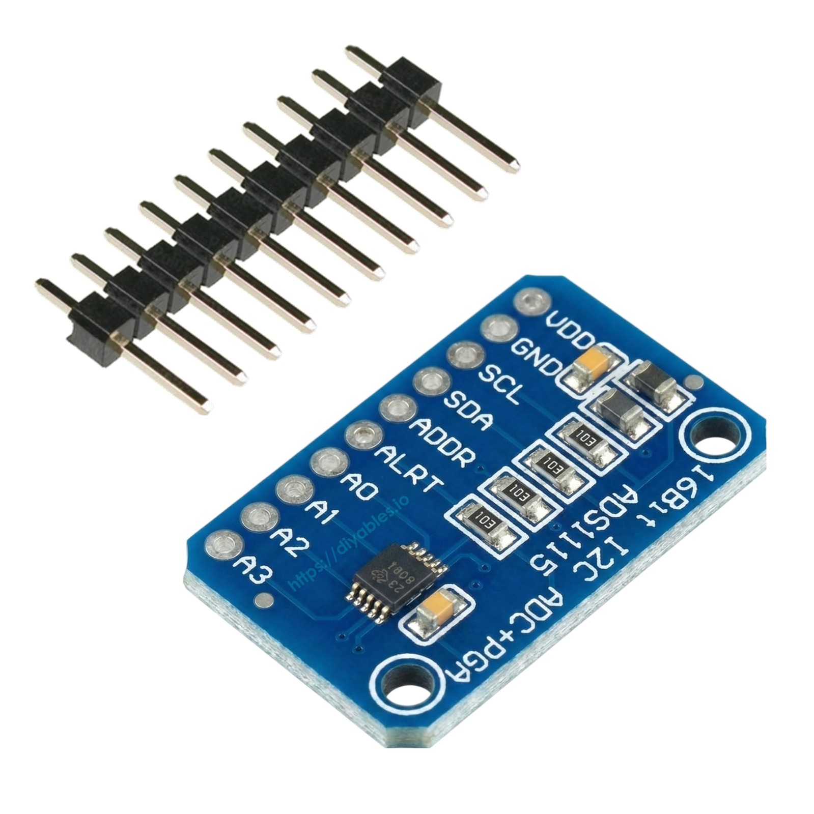 2 PCS ADS1115 Module 16bit ADC I2C Interface 4 Channels Arduino Compatible