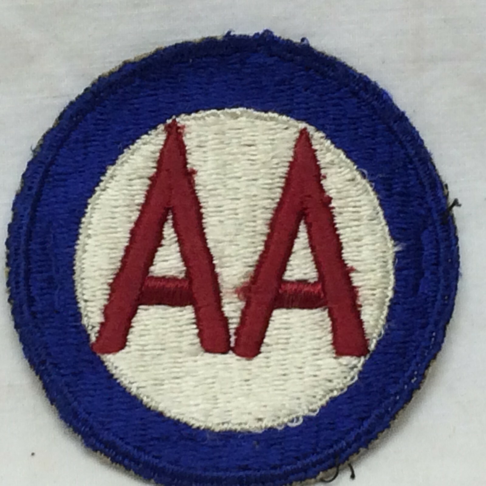 Vintage Military Patch Army Anti Aircraft Artillery Command app 2 3/8" dia