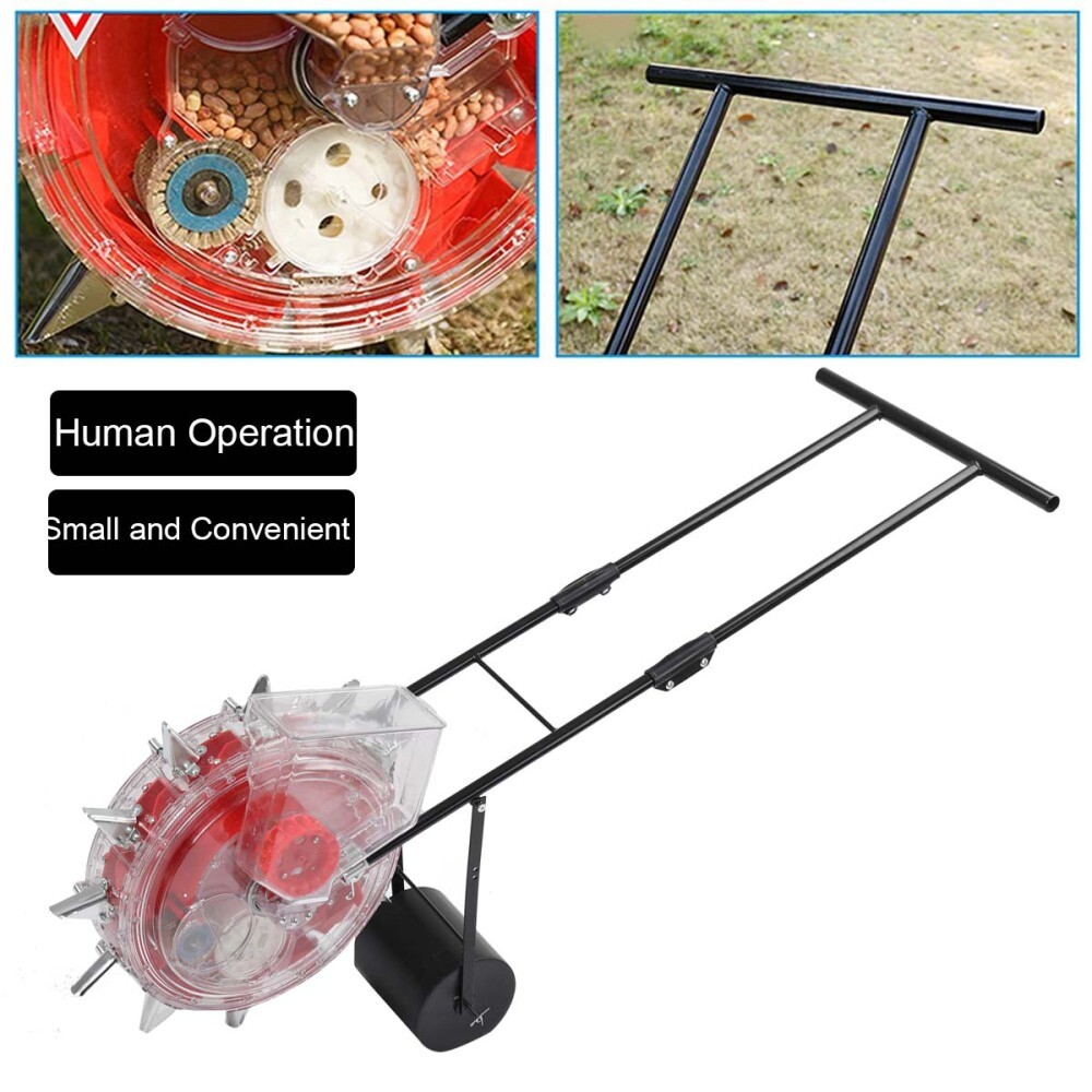 Hand Push Roller Precision Manual Seeder Machine Soy Corn Carousel Seeding Tool
