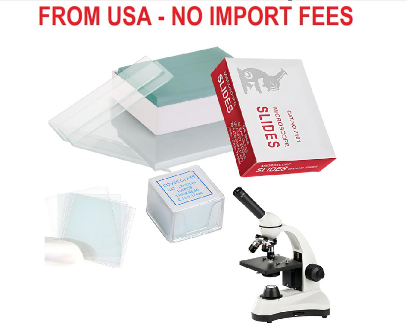 Microscope Slides and Covers – 50 Blank Glass Slides for Microscope with 100 Cov