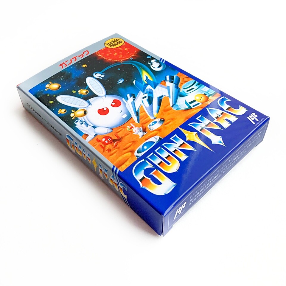 GUN NAC - Empty box replacement spare case for Famicom game +tray
