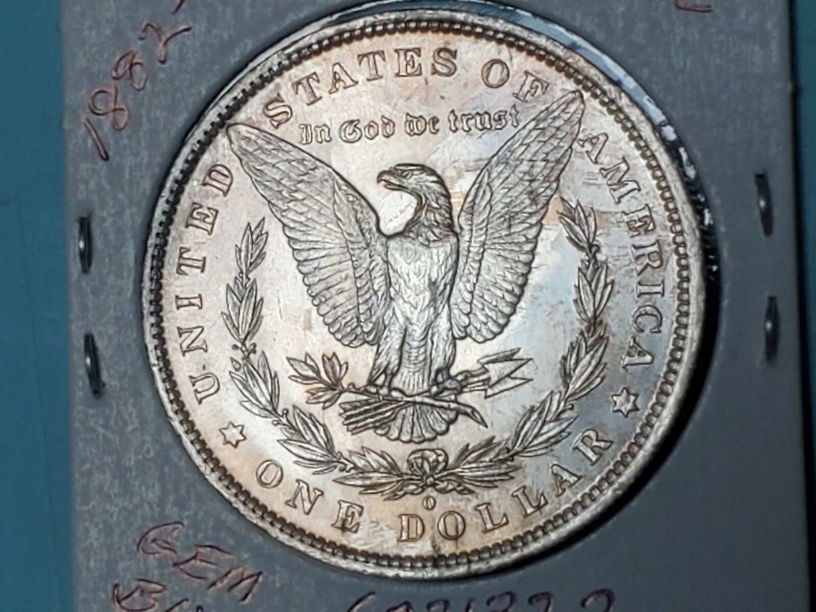 1882-O MORGAN SILVER DOLLAR NICE TONING GEM BU #6021322-77U