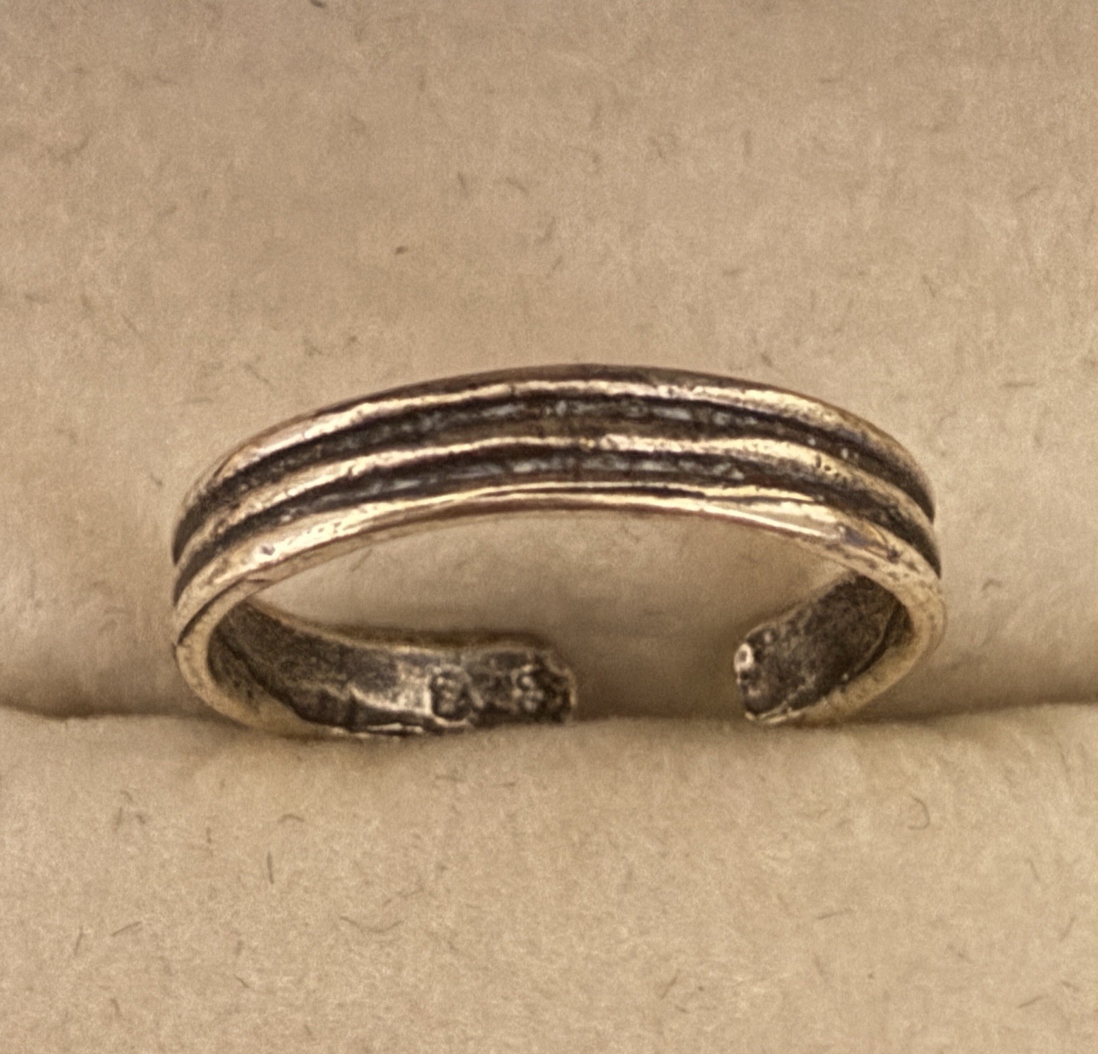 Women’s .925 Sterling Silver Toe Ring Triple Band Adjustable