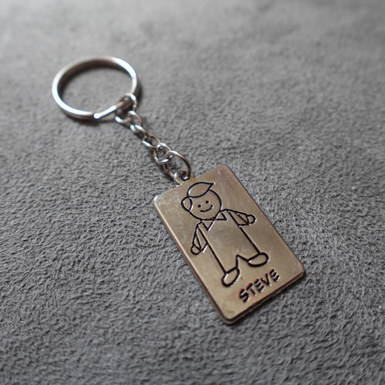 Steve Keychain Zipper Pull Personalized Name Kids Novelty