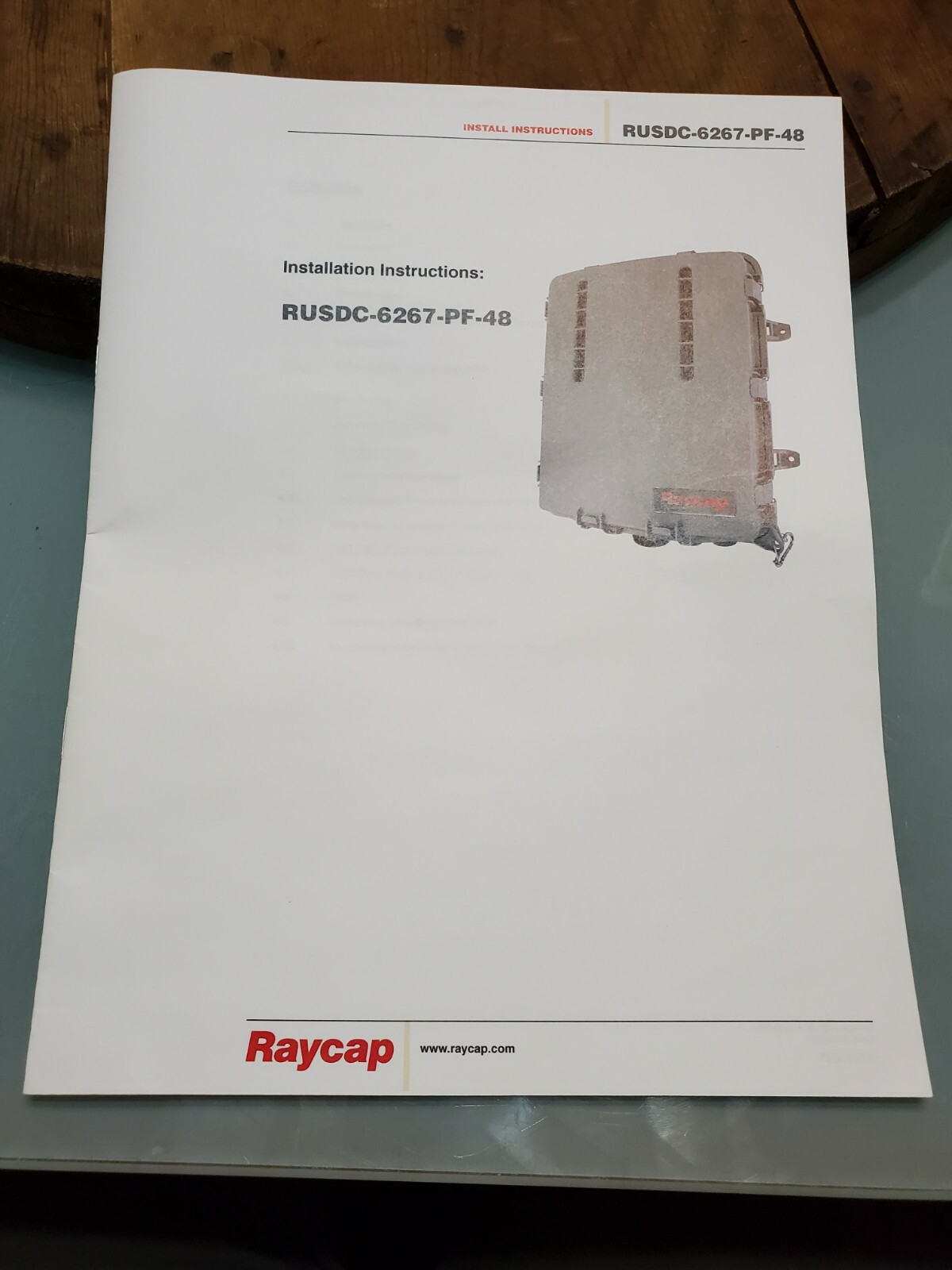 RAYCAP RUSDC-6267-PF-48 Installation Instruction Manual With Mounting Template