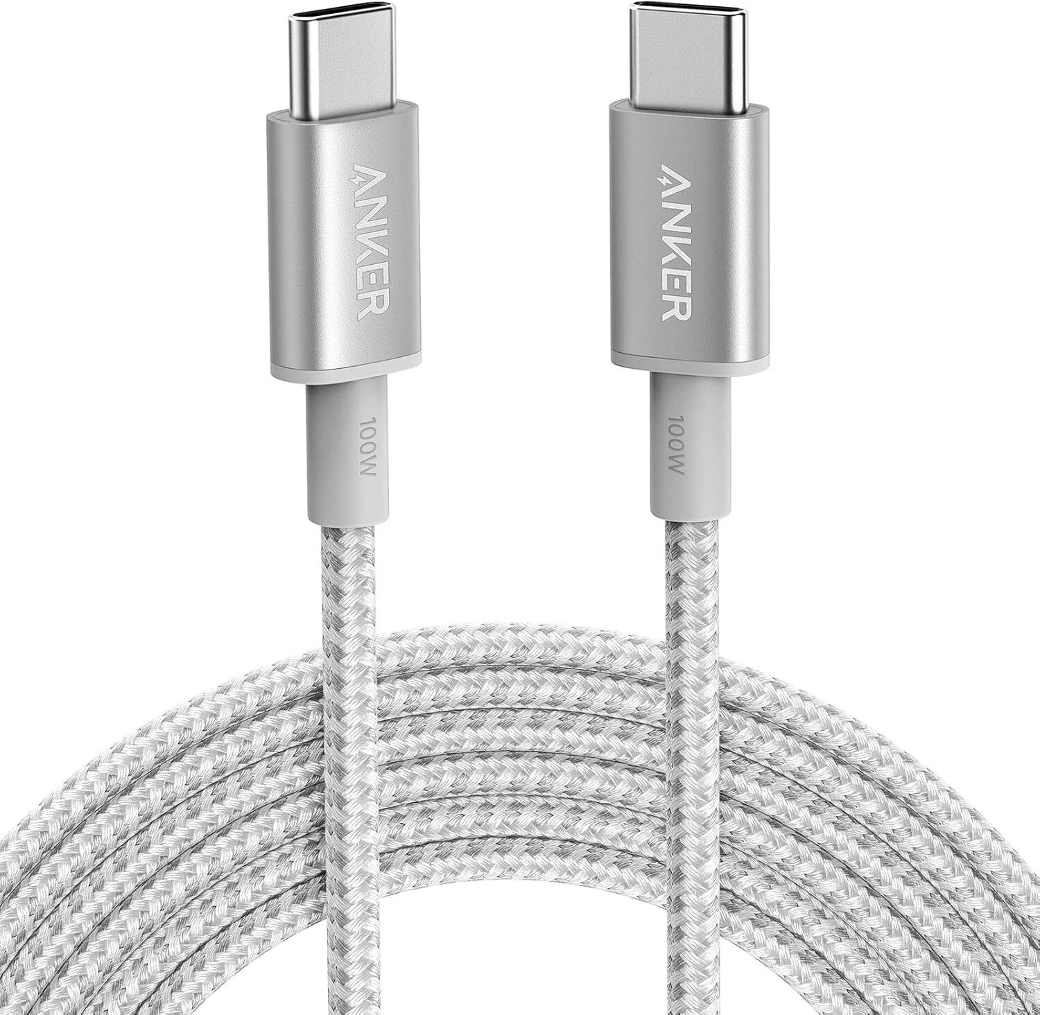 Anker Cable 100W 10ft New Nylon USB C to USB C 2.0, Type C Charger Fast Charging