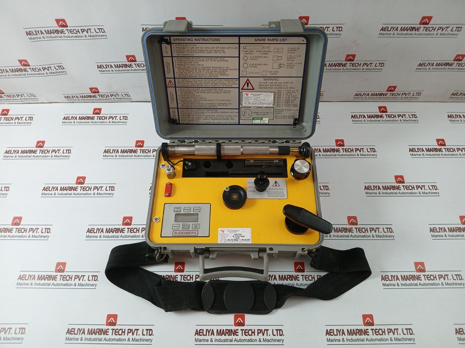 BUDENBERG E400 Digital Pneumatic Pressure Calibrator Kit 100 KPA (Incomplete)