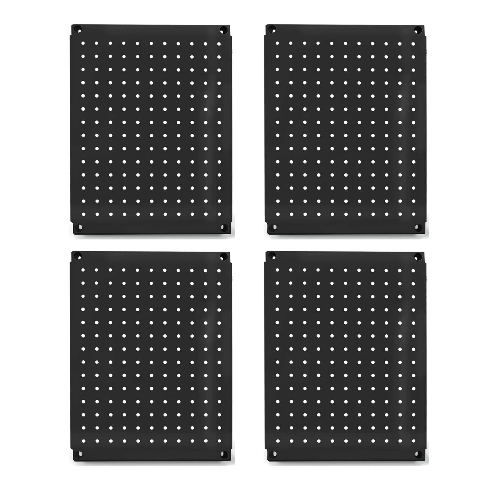 Heavy Duty Metal Pegboard Wall Organizer Garage Tool Storage 12x16" Black 4PK