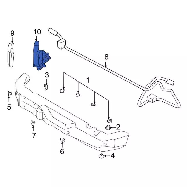 Genuine Ford Blind Spot Detection System Warning Sensor Bracket M2DZ14D189E