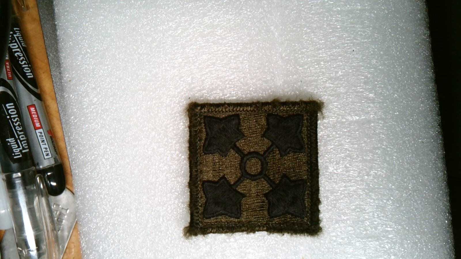 MILITARY PATCH US ARMY BDU HOOK & LOOP BACK COMBAT USED 4TH INFANTRY DIVISION