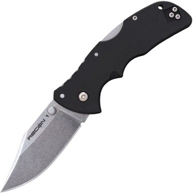 COLD STEEL MINI RECON 1 / CLIP POINT / 7" OVERALL / 3" BLADE / 3MM THICK / 4" G