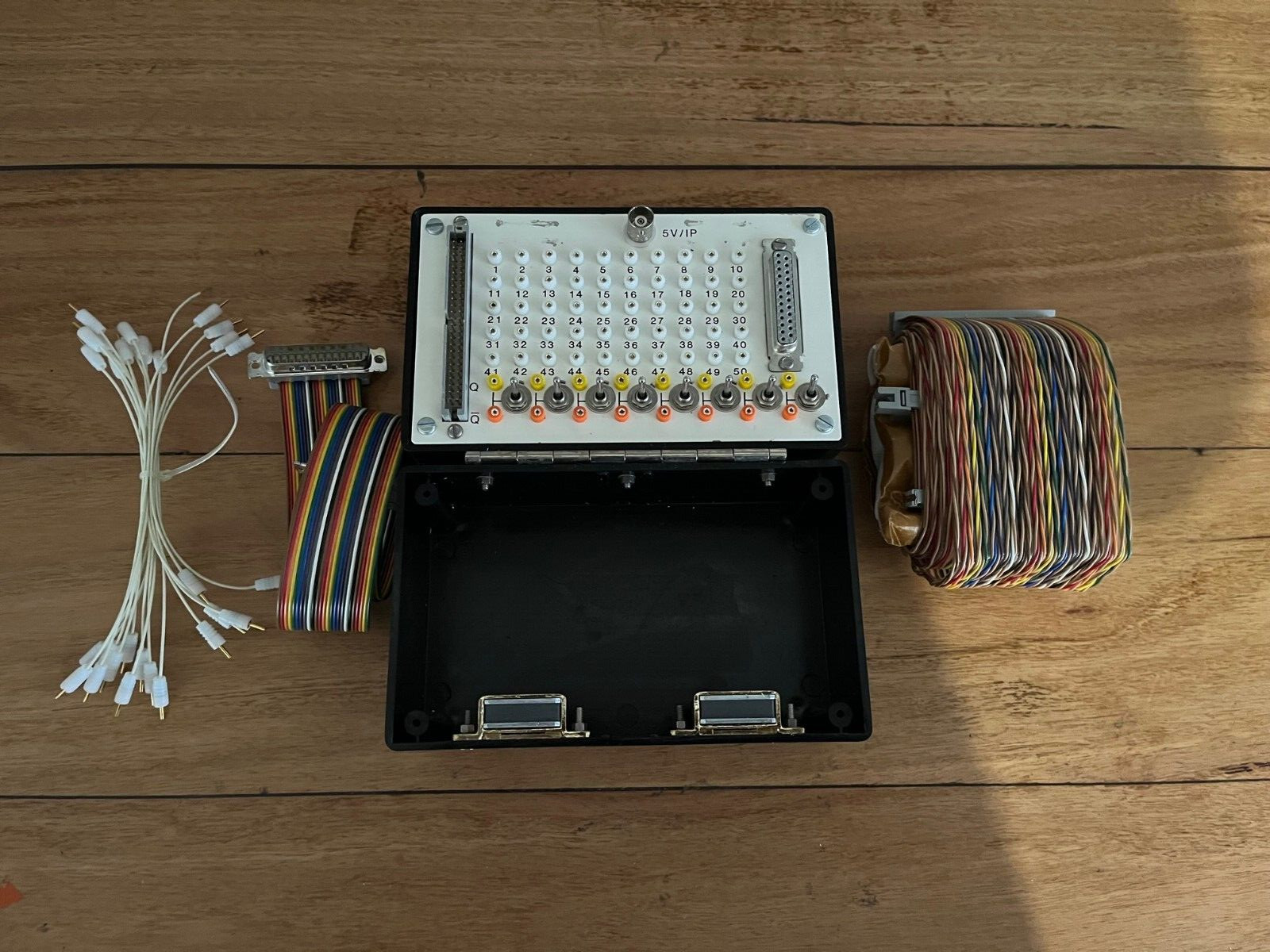 Vintage testing equipment military issue, buzzer signal inject test box