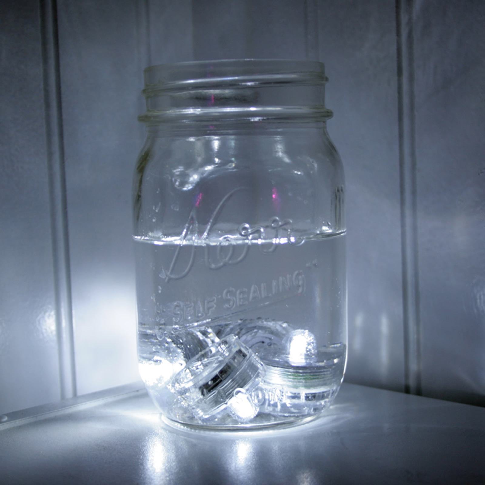 Submersible Waterproof Battery LED Tea Light ~ Wedding Decoration~WHITE~ 12 Pack