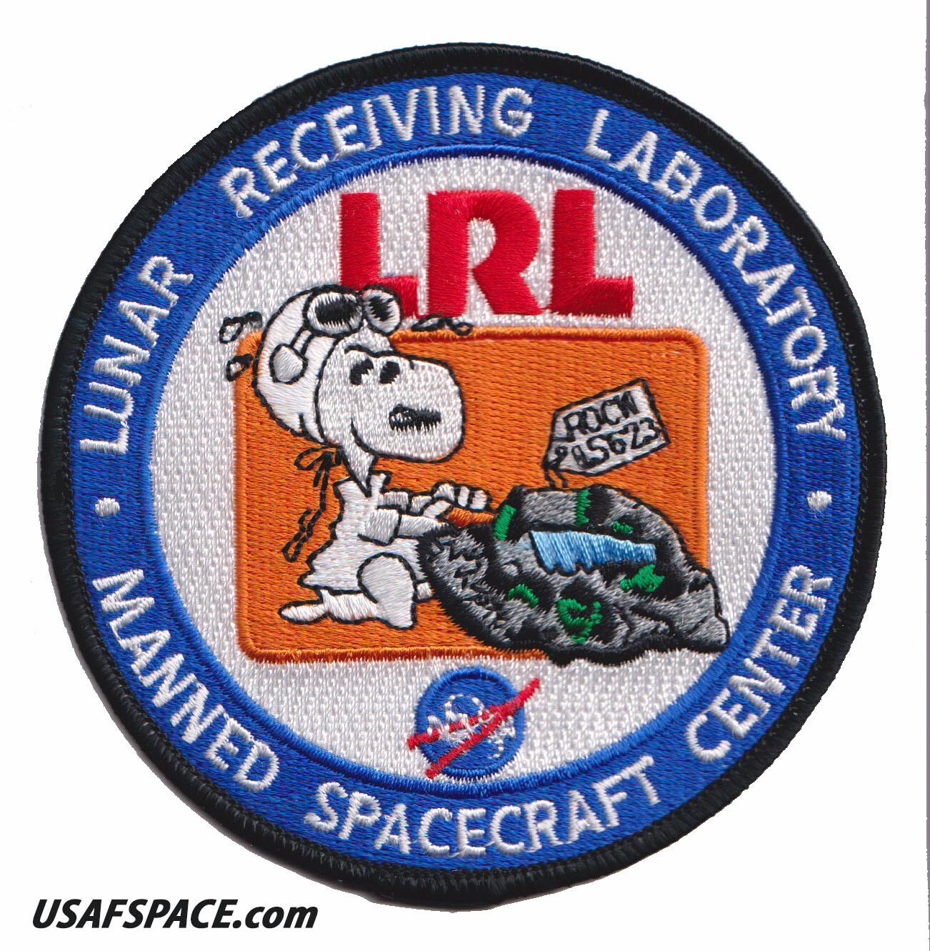 SNOOPY -LRL- LUNAR RECEIVING LABORATORY - NASA APOLLO 4" SPACE PATCH - MINT
