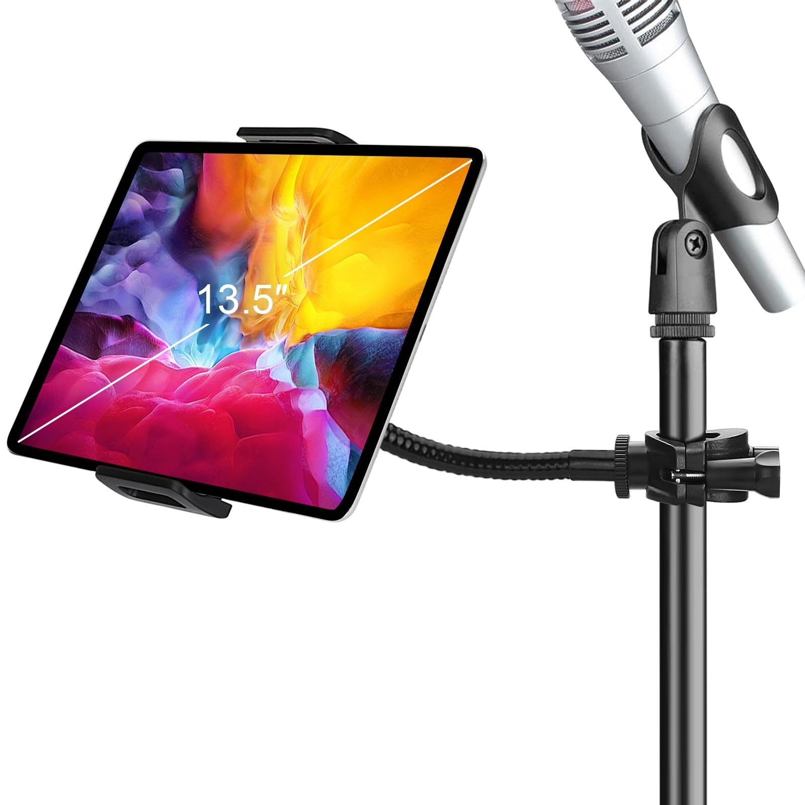 Mic Music Adaptable Stand Holder: iPad & Smartphone Compatible, Fits Devices ...